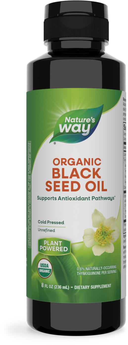 Nature's Way® Organic Black Seed Oil | Aceite Orgánico de Semilla Negra | 8 fl oz (236 mL)