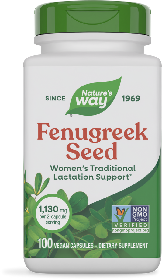 Nature's Way® Fenugreek Seed | Semilla de Fenogreco | 100 Cápsulas Vegetales