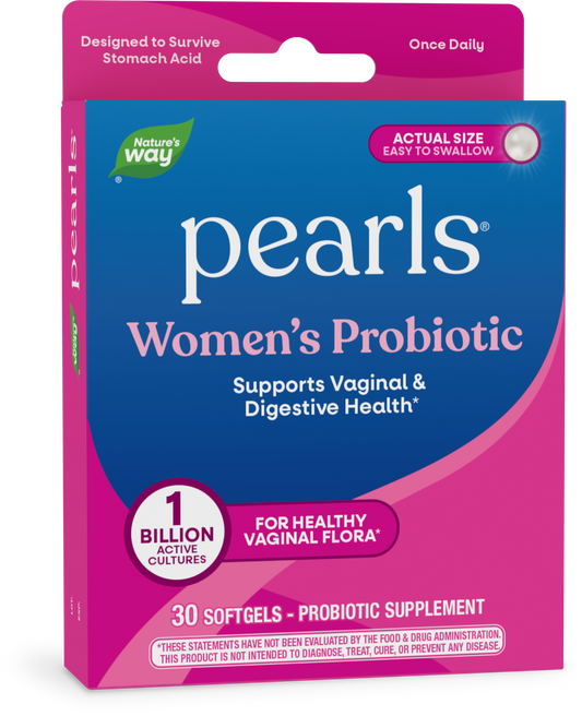 Nature's Way® Probiotic Pearls® Women's | Probiótico para la Salud Femenina | 30 Cápsulas Blandas (Softgels)