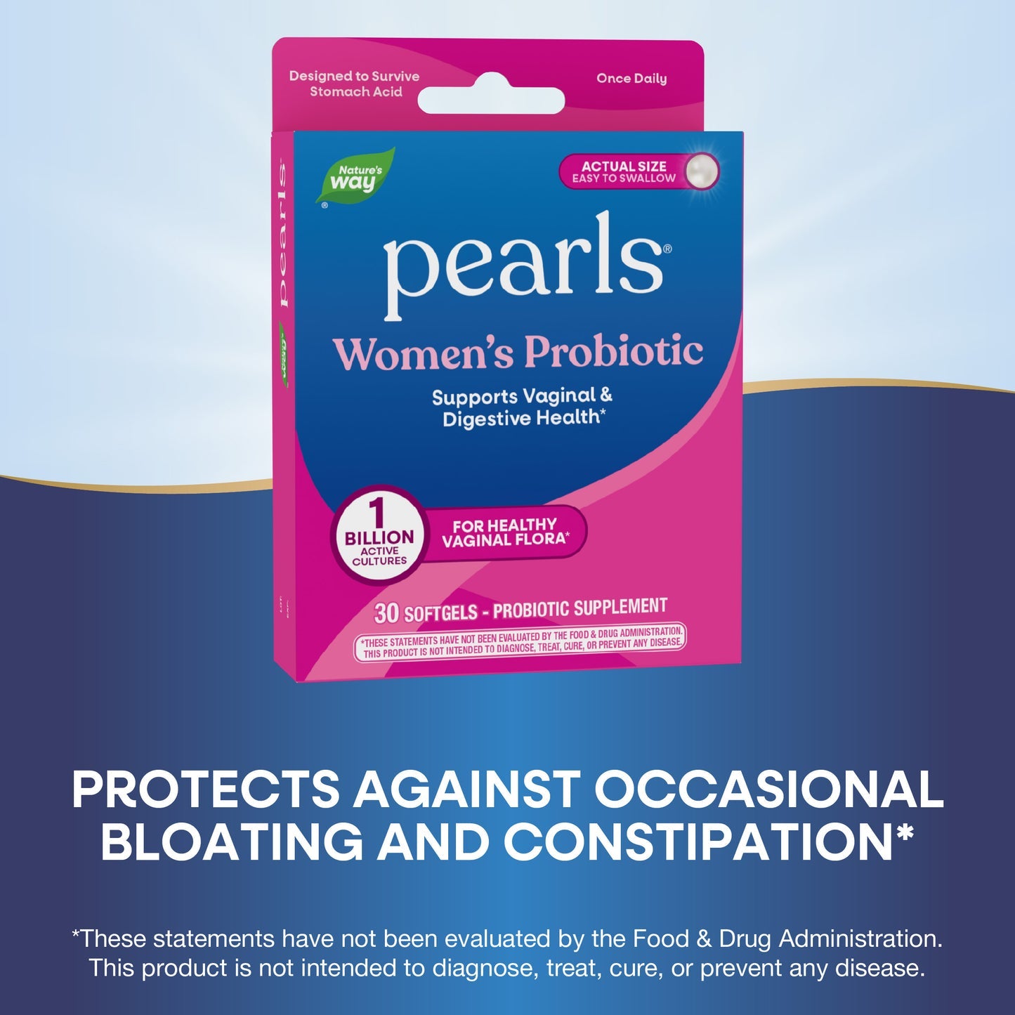 Nature's Way® Probiotic Pearls® Women's | Probiótico para la Salud Femenina | 30 Cápsulas Blandas (Softgels)