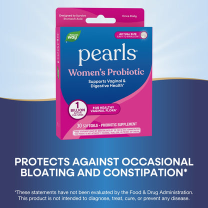 Nature's Way® Probiotic Pearls® Women's | Probiótico para la Salud Femenina | 30 Cápsulas Blandas (Softgels)