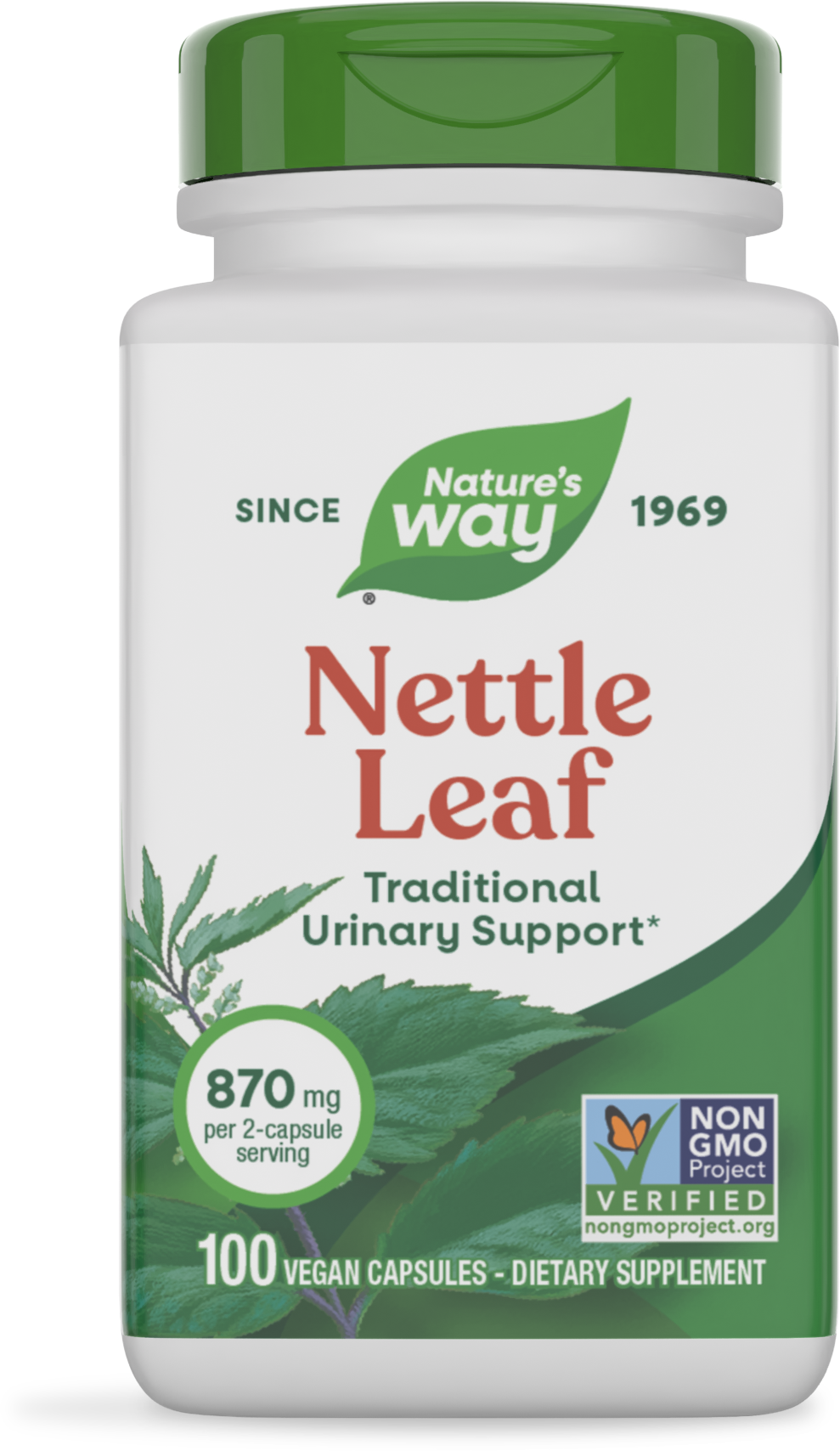 Nature's Way® Nettle Leaf | Hoja de Ortiga | 100 Cápsulas Vegetales