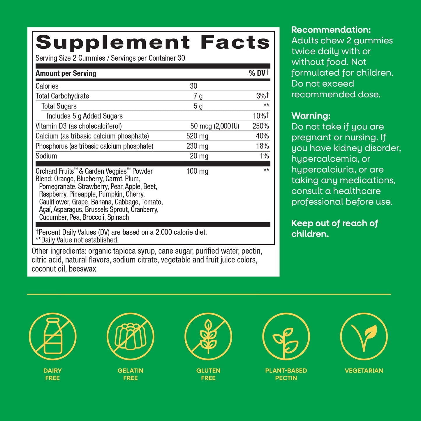 Nature's Way® Alive!® Calcium + Vitamin D3 Gummies | Calcio + Vitamina D3 | 60 Gomitas