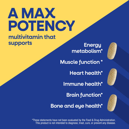 Nature's Way® Alive!® Max3 Potency Men's Complete Multivitamin | Multivitamínico para Hombre | 90 Tabletas