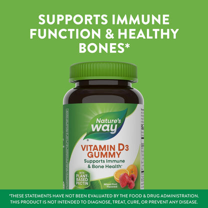 Nature's Way® Vitamin D3 Gummies | Gomitas de Vitamina D3 | 120 Gomitas