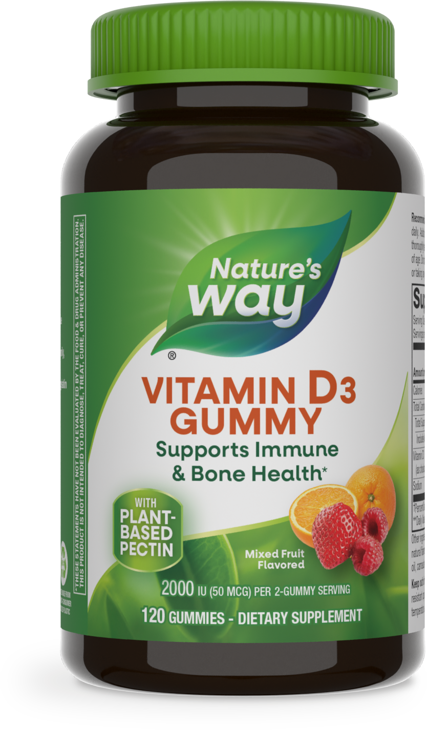 Nature's Way® Vitamin D3 Gummies | Gomitas de Vitamina D3 | 120 Gomitas