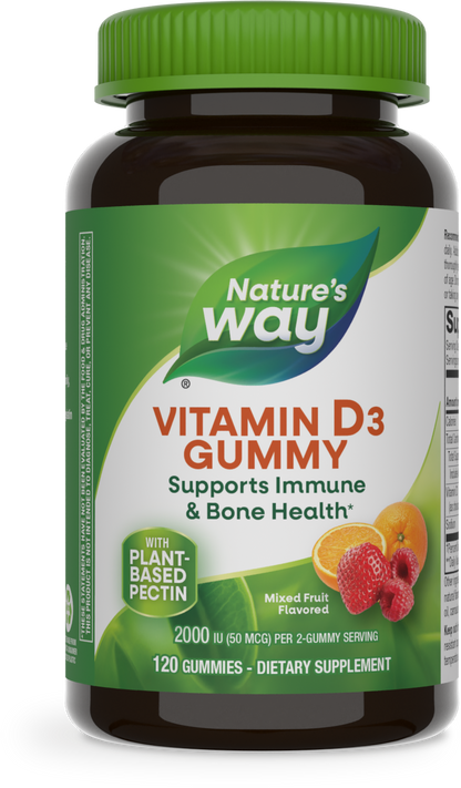 Nature's Way® Vitamin D3 Gummies | Gomitas de Vitamina D3 | 120 Gomitas