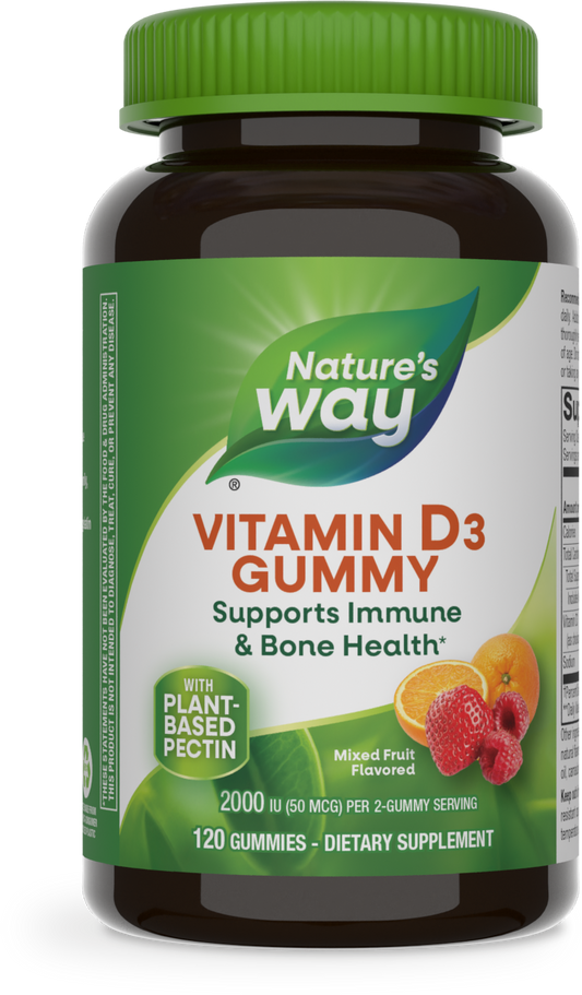 Nature's Way® Vitamin D3 Gummies | Gomitas de Vitamina D3 | 120 Gomitas