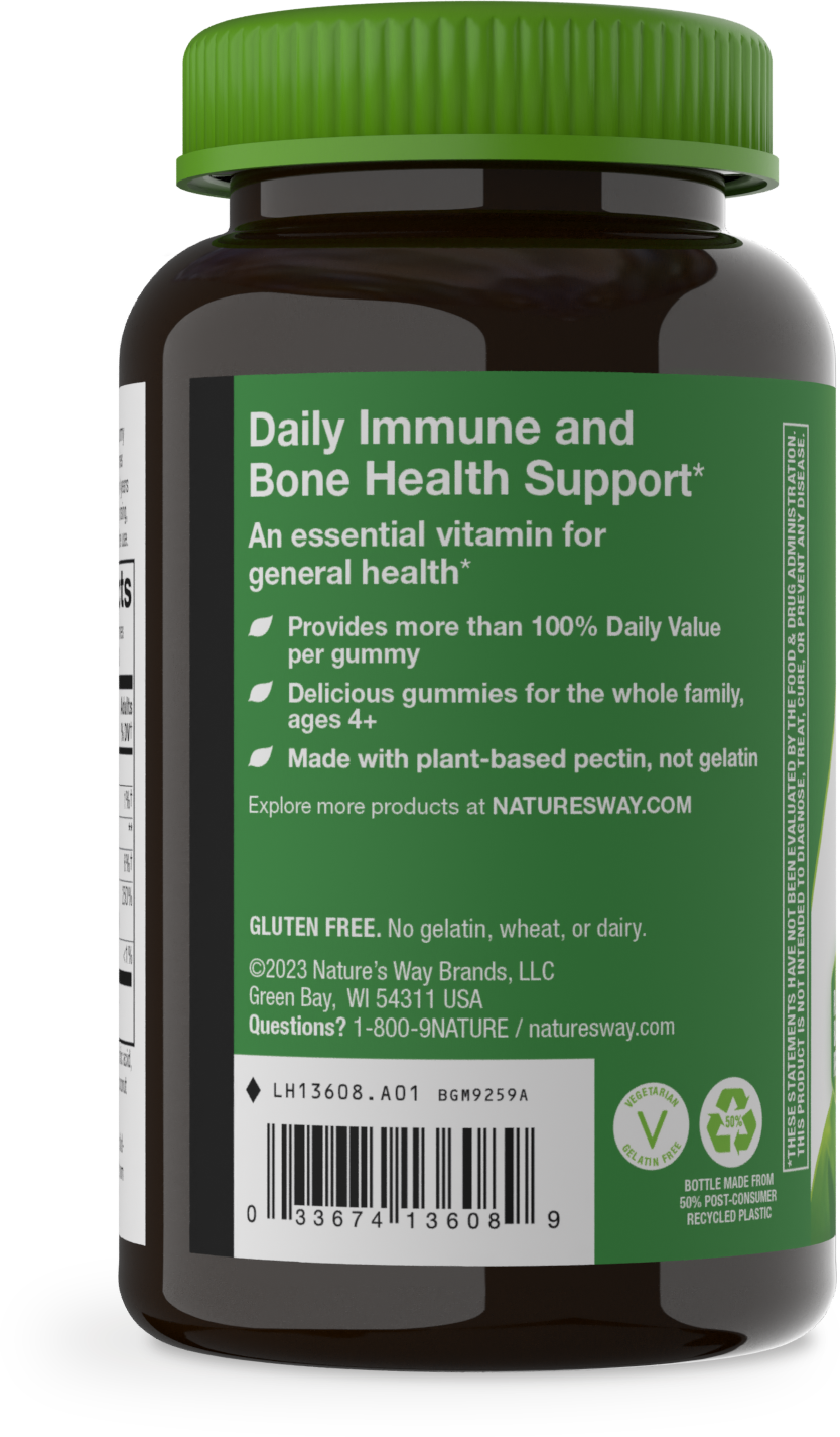 Nature's Way® Vitamin D3 Gummies | Gomitas de Vitamina D3 | 120 Gomitas