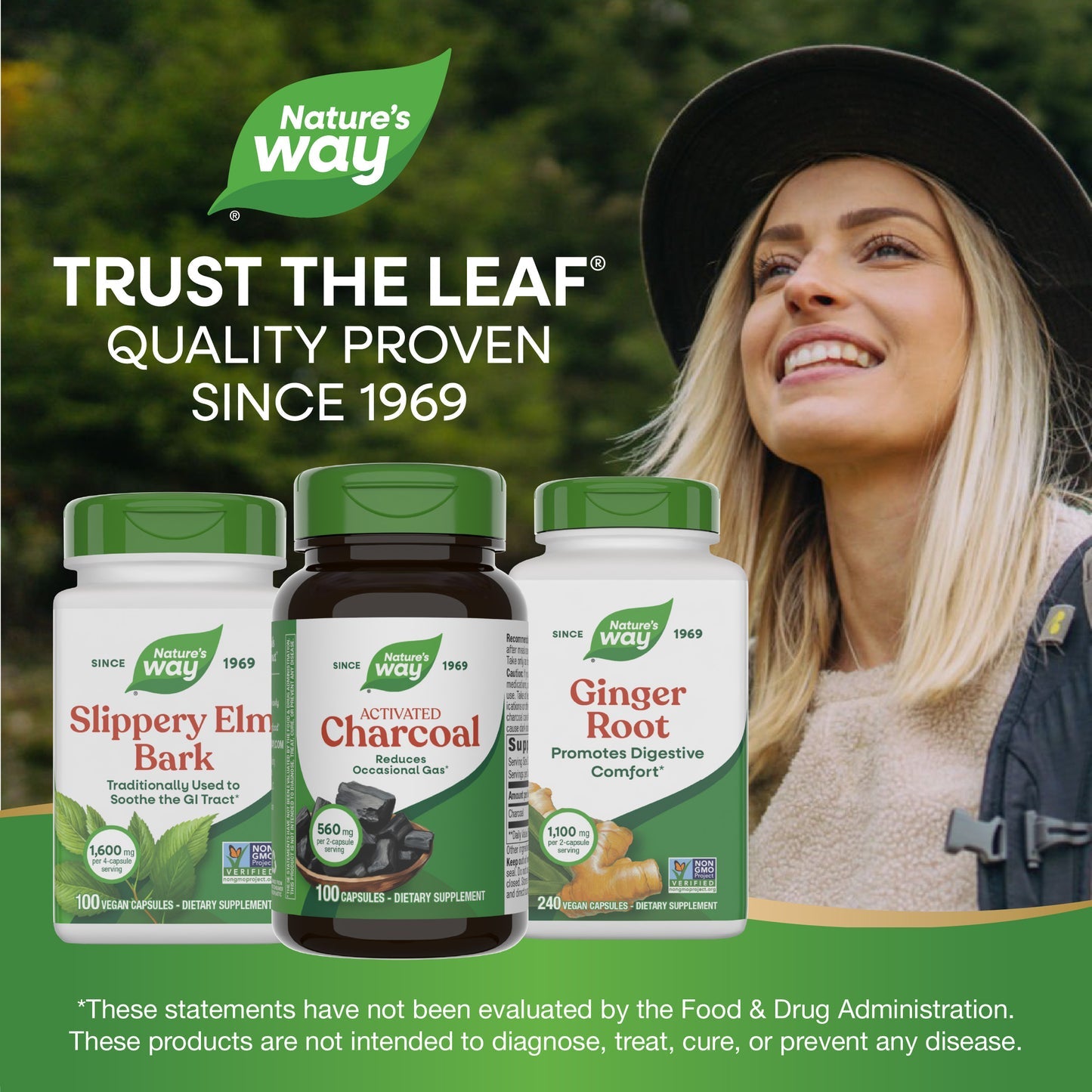 Nature's Way® Activated Charcoal | Carbón Activado | 100 Cápsulas
