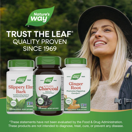 Nature's Way® Activated Charcoal | Carbón Activado | 100 Cápsulas