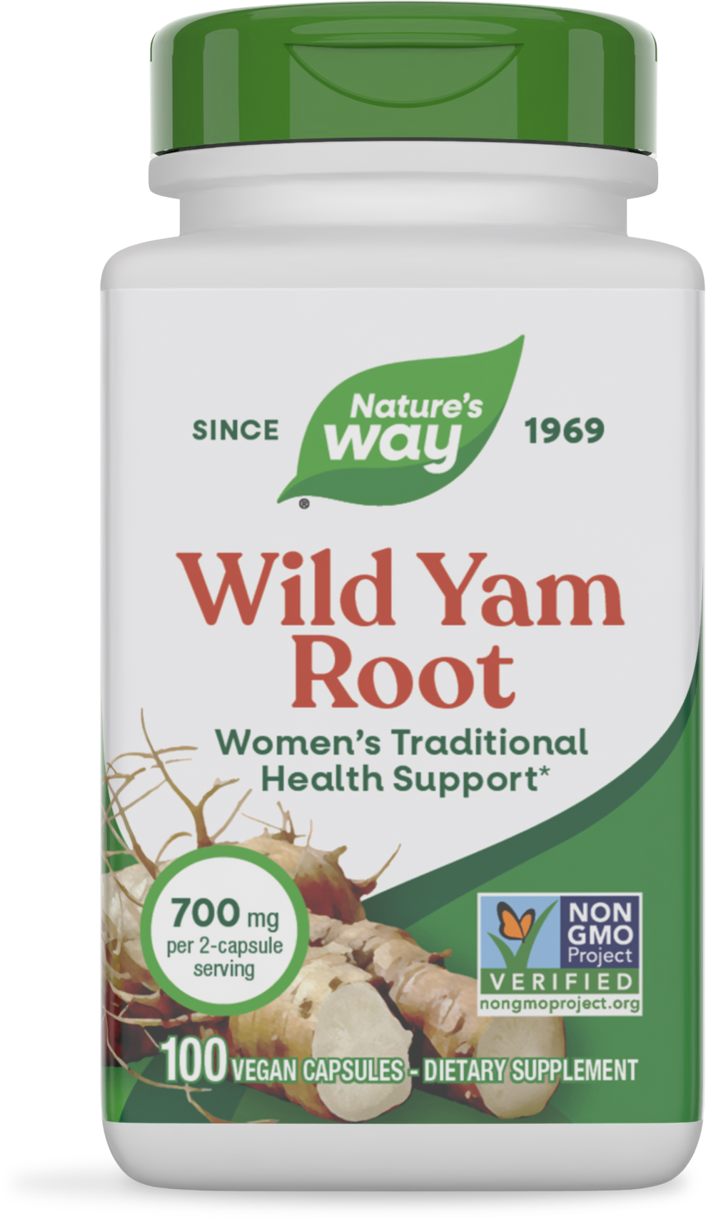 Nature's Way® Wild Yam Root | 100 Cápsulas Veganas