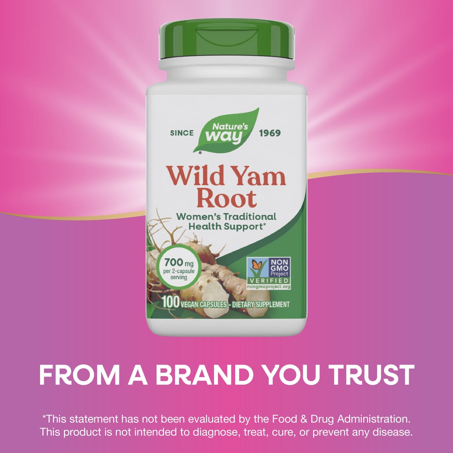 Nature's Way® Wild Yam Root | 100 Cápsulas Veganas