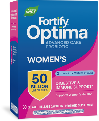 Nature's Way® Fortify® Optima® Women's Advanced Care Probiotic 50 Billion | 30 Cápsulas de Liberación Retardada