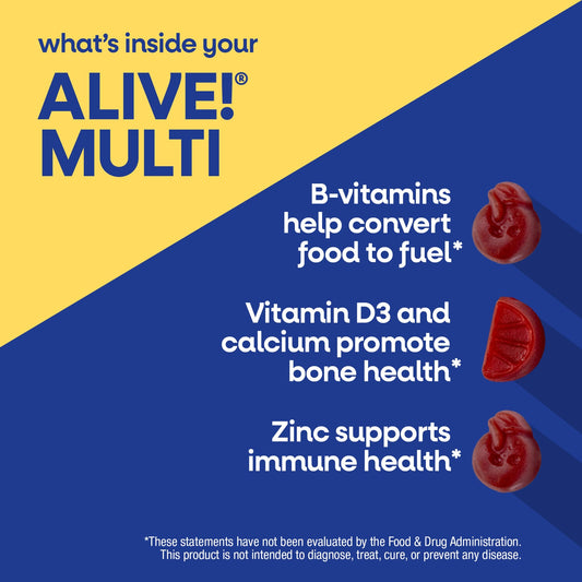 Nature's Way® Alive!® Multivitamínico para Hombre en Gomitas | Sabor Frutas | 60 Gomitas