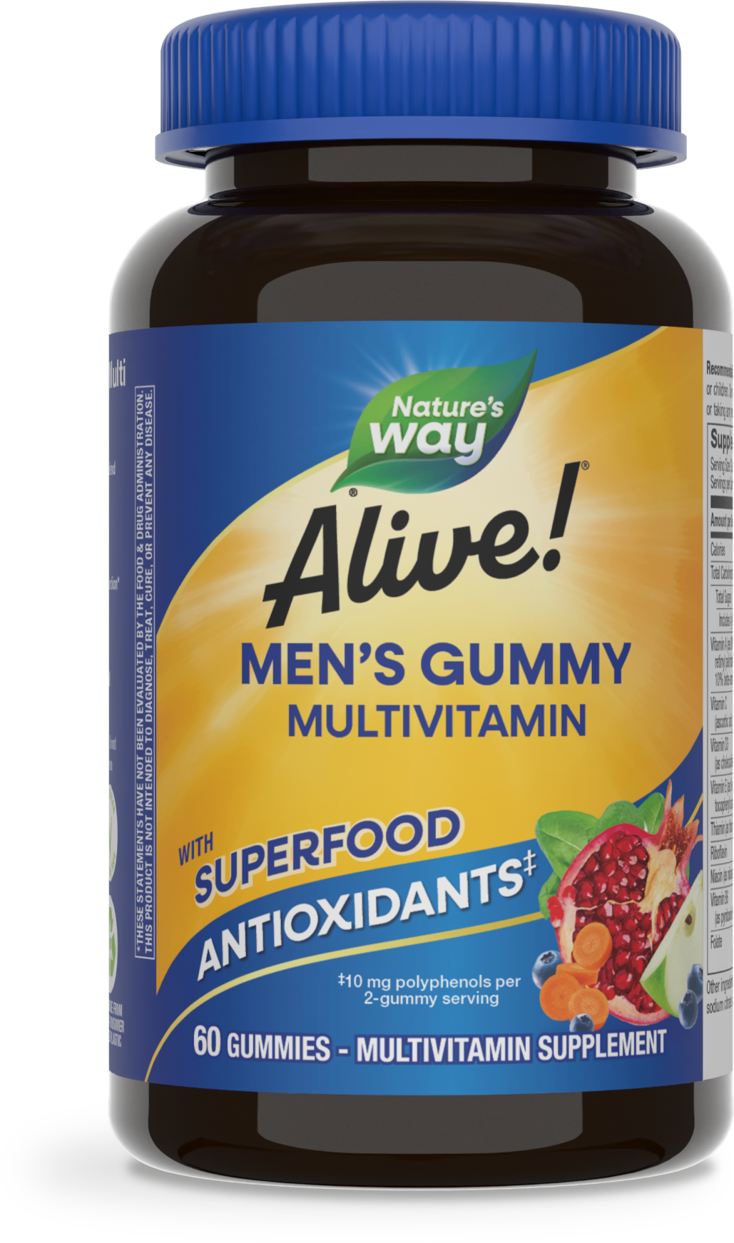 Nature's Way® Alive!® Multivitamínico para Hombre en Gomitas | Sabor Frutas | 60 Gomitas
