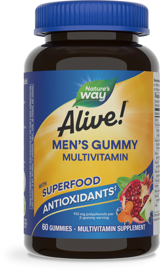 Nature's Way® Alive!® Multivitamínico para Hombre en Gomitas | Sabor Frutas | 60 Gomitas
