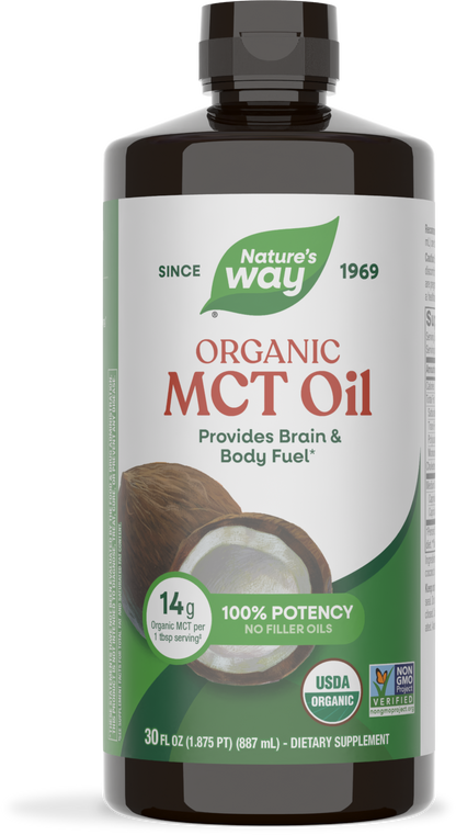 Nature's Way® Organic MCT Oil | Aceite MCT Orgánico | 30 fl oz (887 mL)