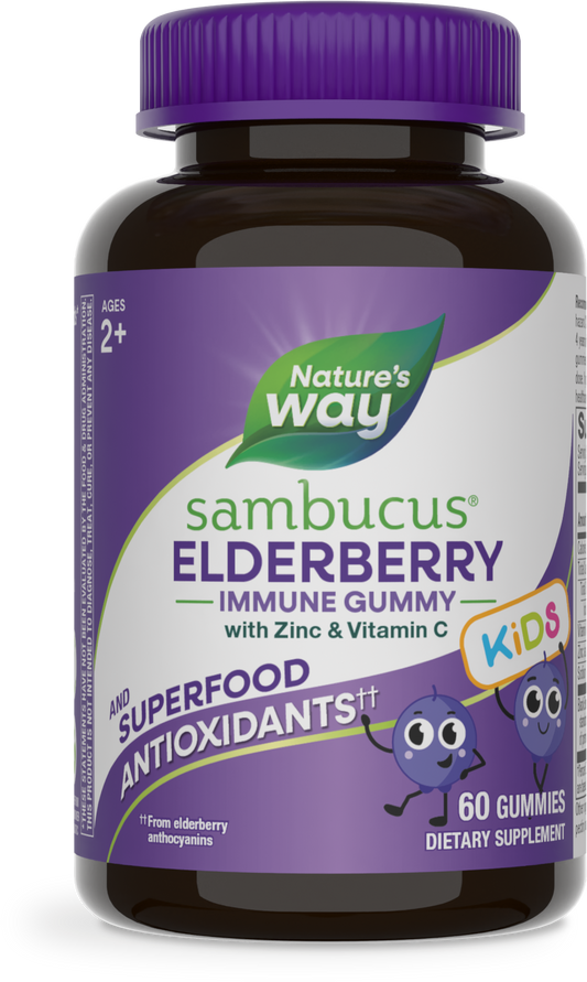 Nature's Way® Sambucus Kids Gummies | Saúco para Niños | 60 Gomitas
