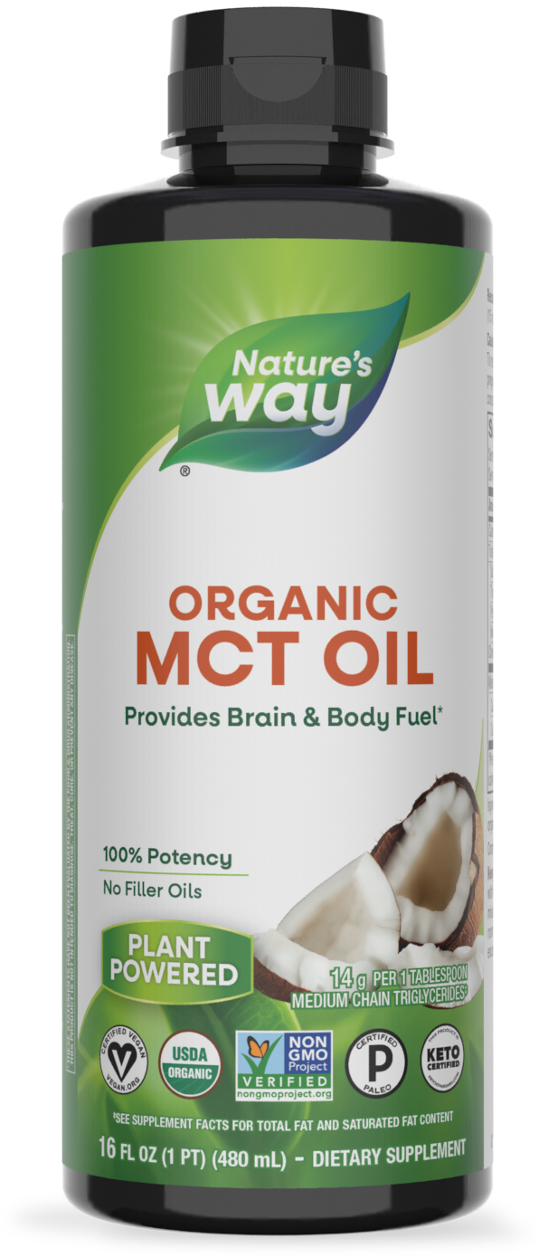 Nature's Way® 100% Organic MCT Oil | Aceite MCT Orgánico | 16 fl oz (480 mL)
