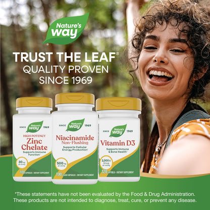 Nature's Way® Niacinamide 500 mg | Vitamina B3 | 100 Cápsulas