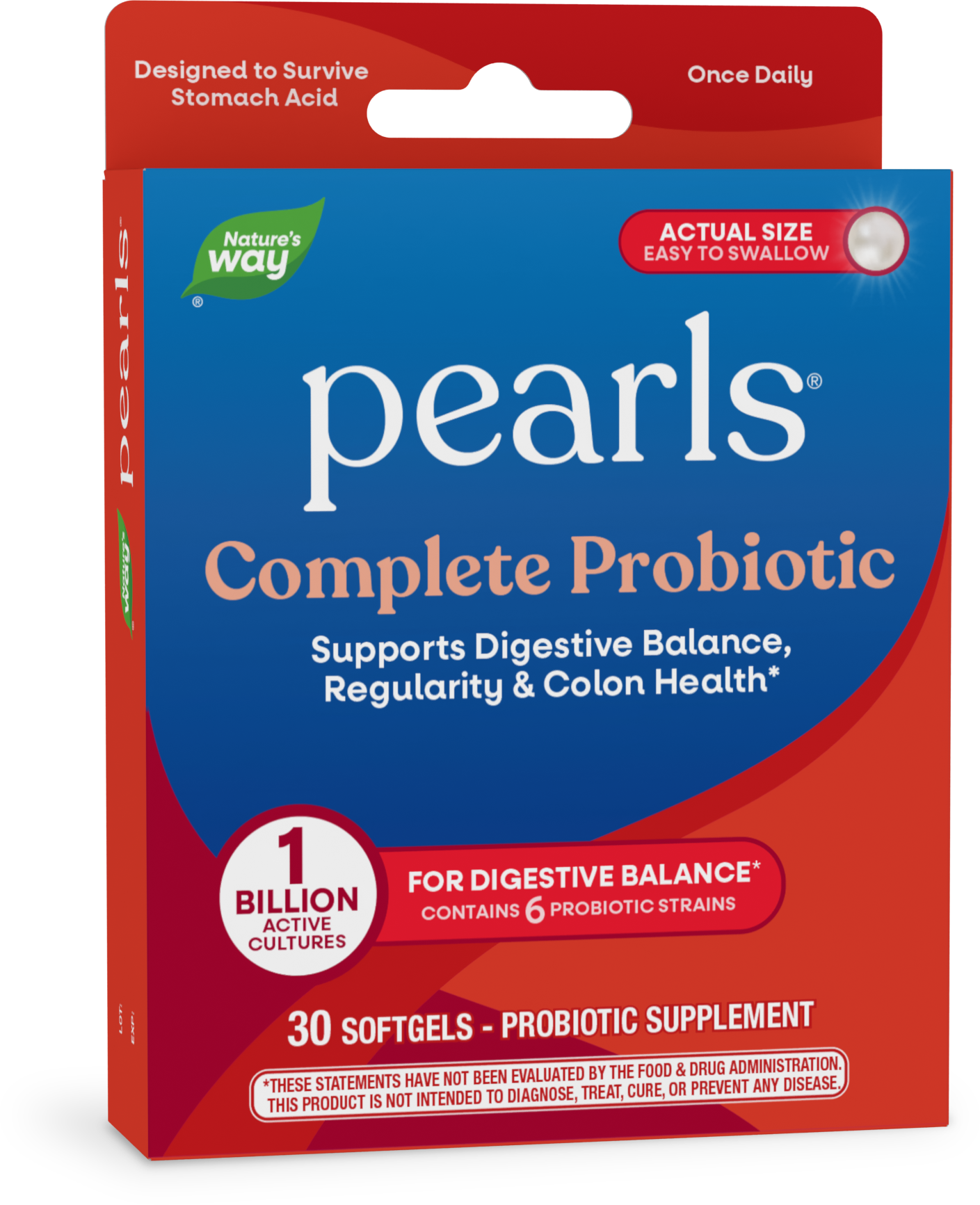 Nature's Way® Pearls® Complete Probiotic | Probiótico para Salud Digestiva Completa | 30 Cápsulas Blandas