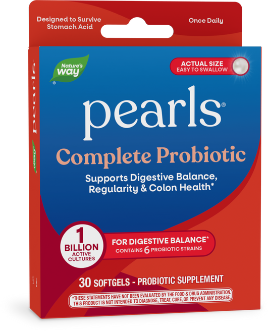Nature's Way® Pearls® Complete Probiotic | Probiótico para Salud Digestiva Completa | 30 Cápsulas Blandas