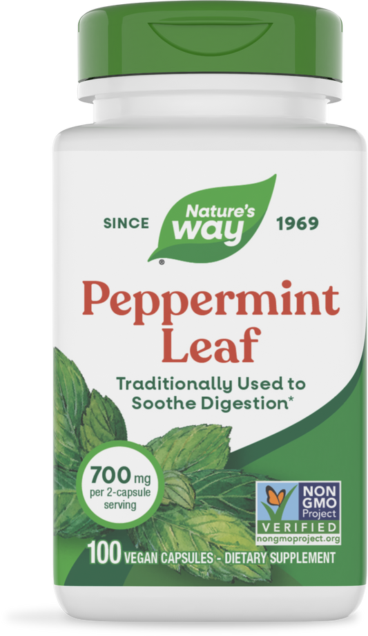 Nature's Way® Peppermint Leaf | 100 Cápsulas Veganas