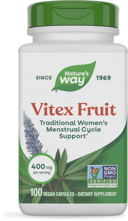 Nature's Way® Vitex Fruit | 100 Cápsulas Veganas