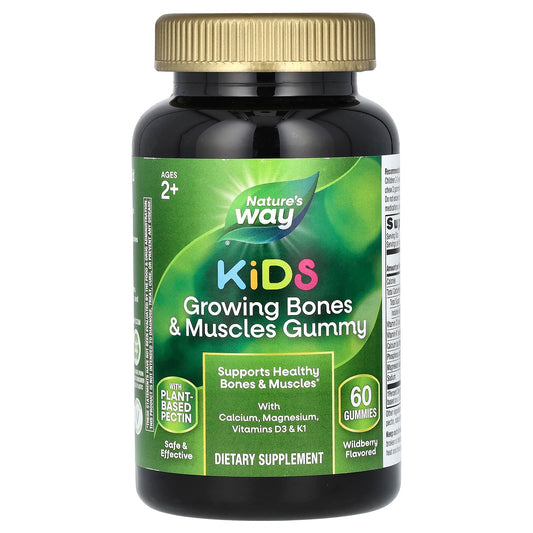 Nature's Way® Kids Growing Bones & Muscles Gummies | Wildberry | 60 Gomitas