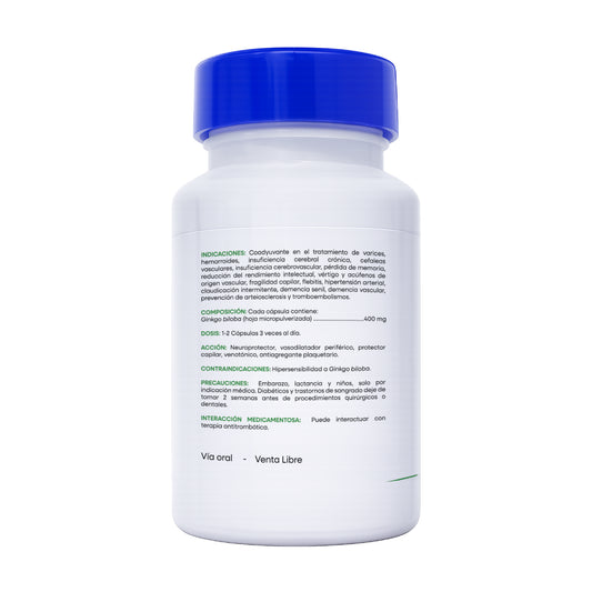 Ginkgo Biloba 60 cápsulas