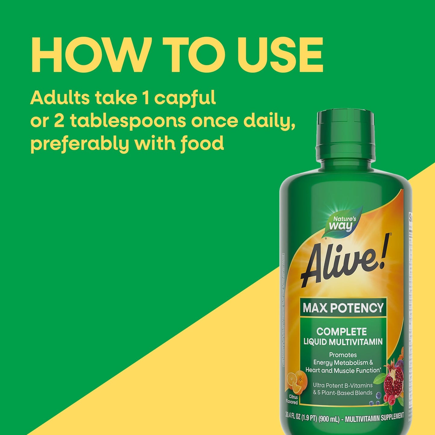 Nature's Way® Alive!® Liquid Multivitamin | Tropical Fruit | 30.4 fl oz (900 mL)