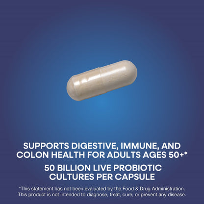 Nature's Way® Fortify® Probiotic Adults 50+ | 50 Billion CFU | 30 Cápsulas de Liberación Retardada