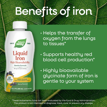 Nature's Way® Alive!® Liquid Iron | 16 fl oz (480 mL)