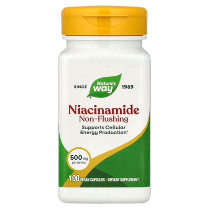 Nature's Way® Niacinamide (Non-Flushing) 500 mg | 100 Cápsulas