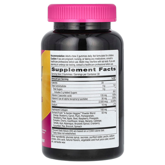 Nature's Way® Alive!® Hair, Skin & Nails Gummies | Strawberry | 60 Gomitas