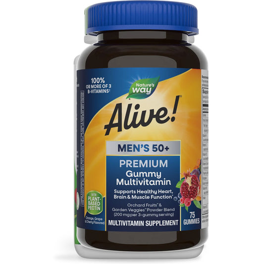 Nature's Way® Alive!® Premium Men's 50+ Gummy Multivitamin | 75 Gummies
