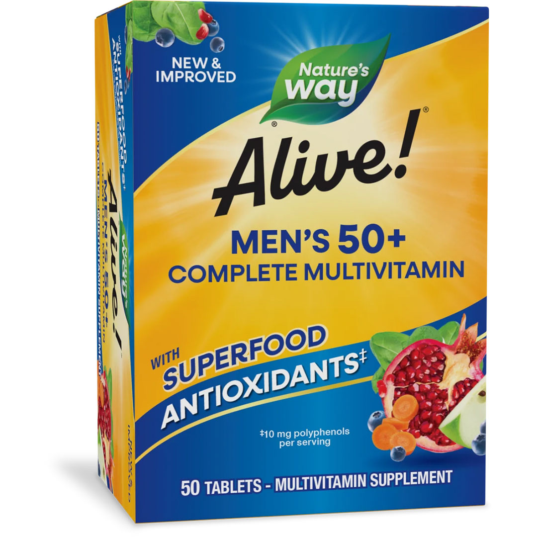 Nature's Way® Alive!® Multivitamínico Completo para Hombres 50+ | 50 Tabletas