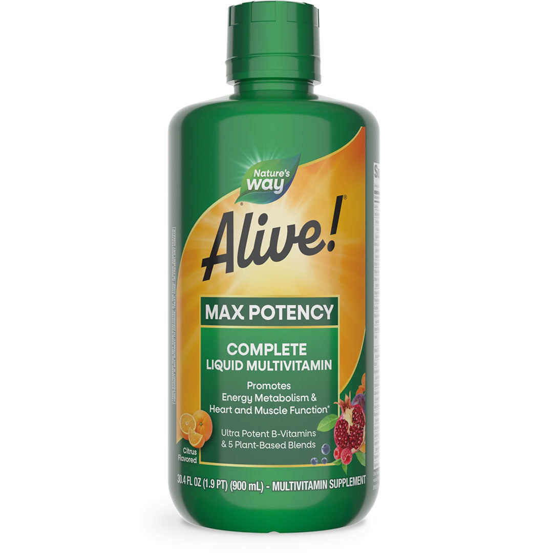 Nature's Way® Alive!® Max Potency Complete Liquid Multivitamin | Citrus | 30.4 fl oz (900 mL)