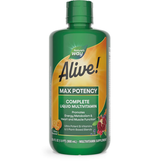 Nature's Way® Alive!® Max Potency Complete Liquid Multivitamin | Citrus | 30.4 fl oz (900 mL)