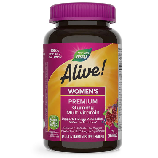 Nature's Way® Alive! Premium Women's Gummy Multivitamin | Multivitamínico para Mujer | 75 Gomitas