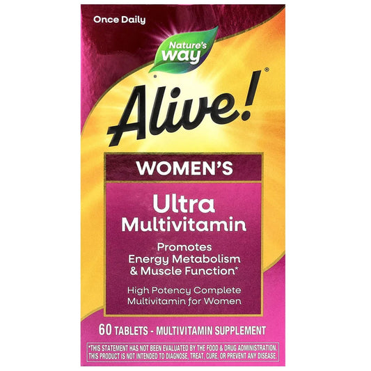 Nature's Way® Alive!® Once Daily Women's Ultra Potency | Multivitamínico para Mujer | 60 Tabletas