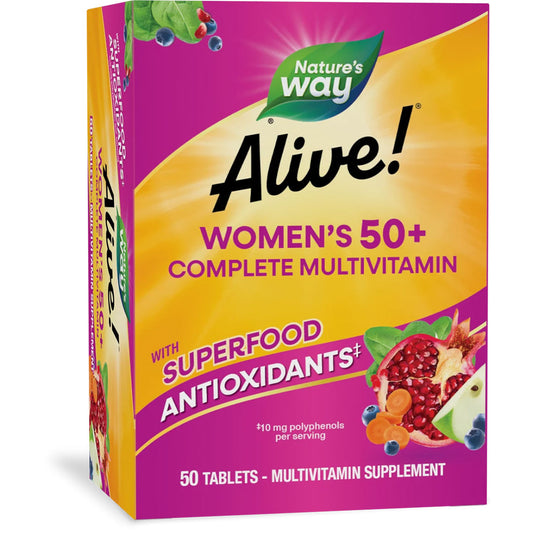 Nature's Way® Alive!® Multivitamínico Completo para Mujeres 50+ | 50 Tabletas