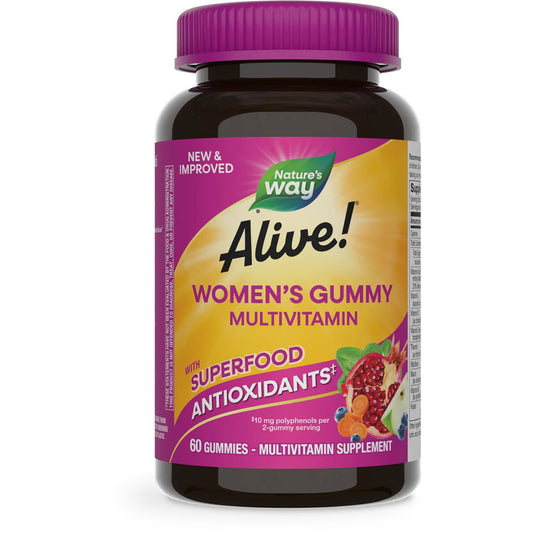 Nature's Way® Alive!® Multivitamínico para Mujer en Gomitas | Sabor Frutos Rojos | 60 Gomitas