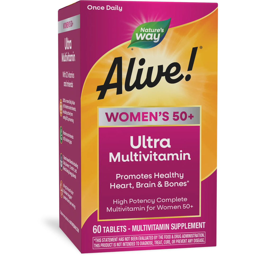 Nature's Way® Alive!® Multivitamínico Ultra Potencia para Mujeres 50+ | 60 Tabletas