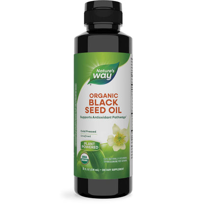 Nature's Way® Organic Black Seed Oil | Aceite Orgánico de Semilla Negra | 8 fl oz (236 mL)