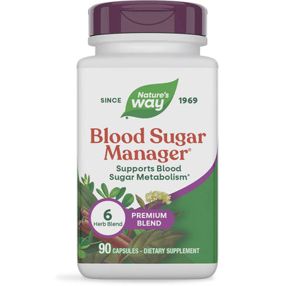 Nature's Way® Blood Sugar Manager® | Apoyo al Metabolismo de la Glucosa | 90 Cápsulas Vegetales