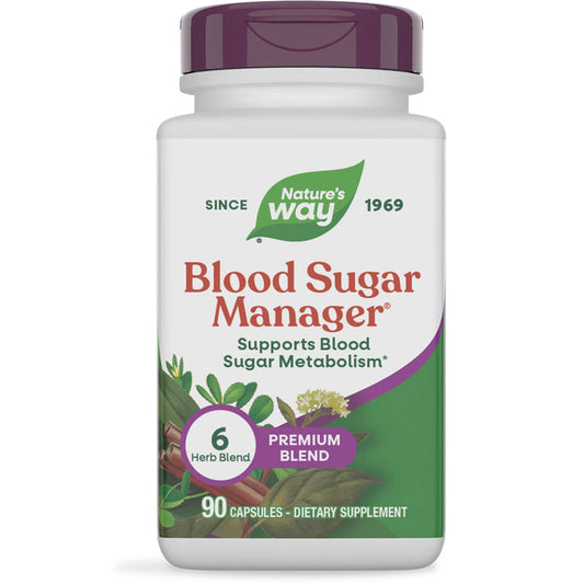 Nature's Way® Blood Sugar Manager® | Apoyo al Metabolismo de la Glucosa | 90 Cápsulas Vegetales