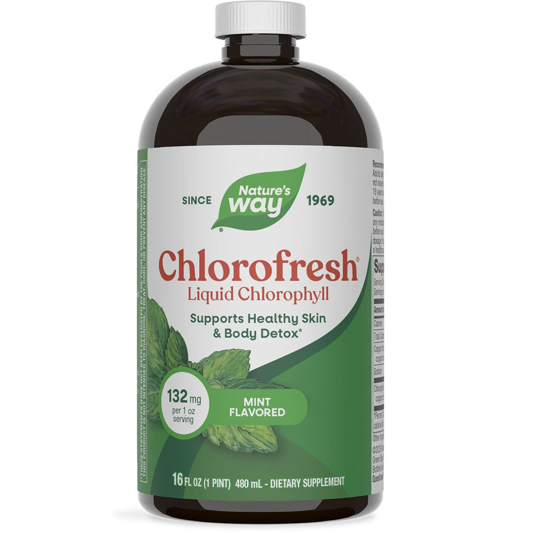 Nature's Way® Chlorofresh® Liquid Mint | Clorofila Líquida Sabor Menta | 16 fl oz (473 mL)
