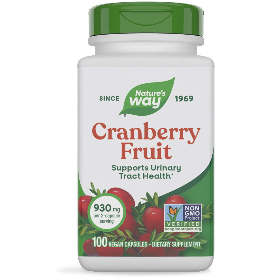 Nature's Way® Cranberry Fruit | Arándano Rojo | 100 Cápsulas Vegetales